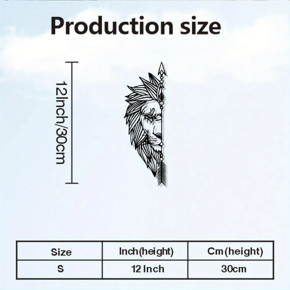 Farmhouse Lion Couple Aluminum Wall Art 12x16 Inch Waterproof Metal Decor Living Room Bedroom Home Durable Gift Ornament