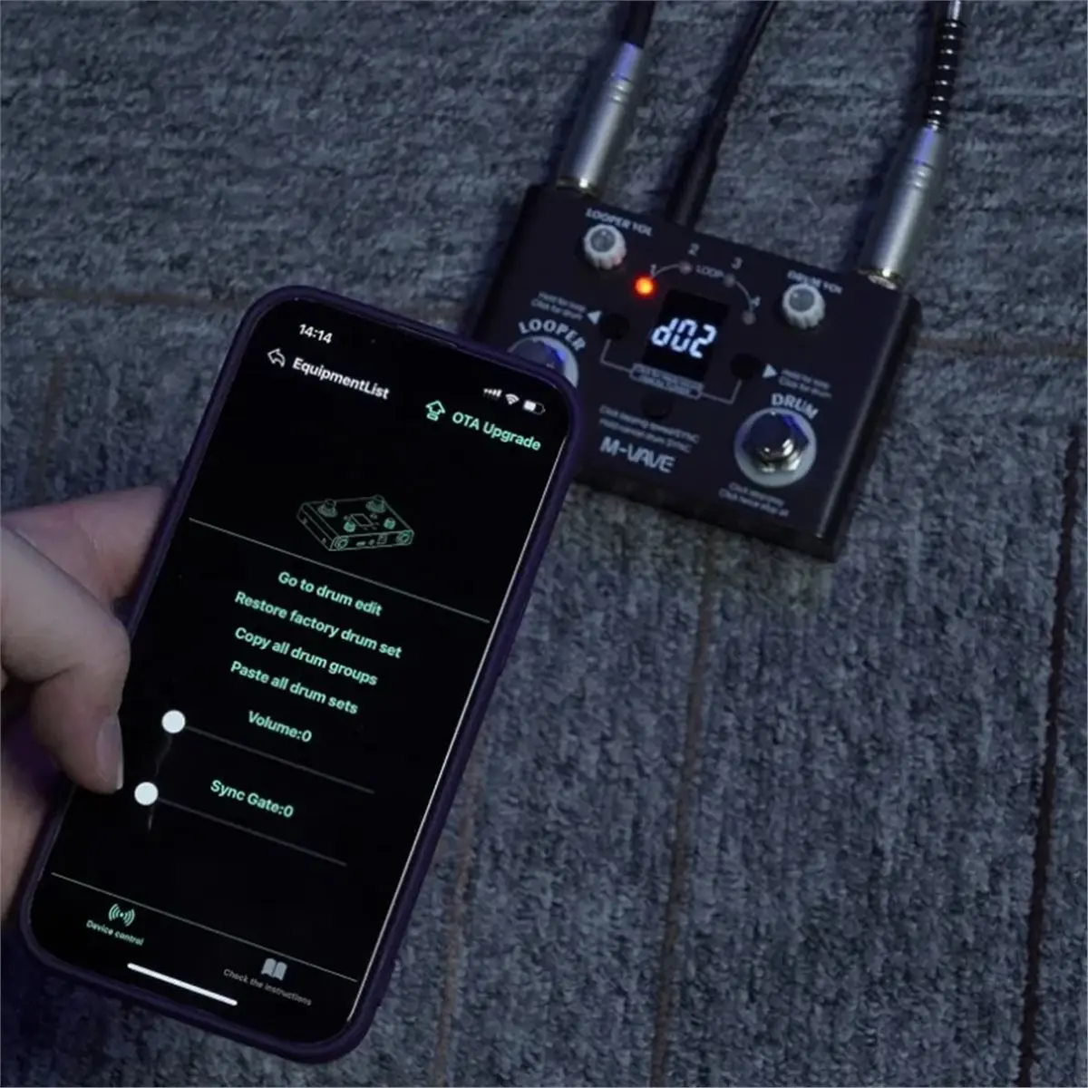 

Гитарная педаль эффектов AD12 M-VAVE LOST TEMPO с драм-лоупером, тюнером и 30 драм-пластиками - запись до 11 минут