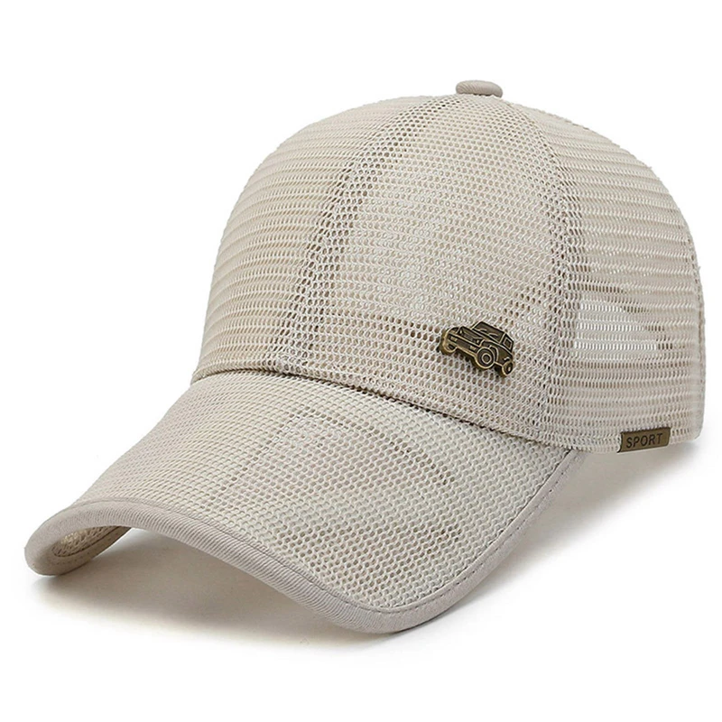 Gorra de béisbol de malla completa para hombre y mujer, gorro ajustable de secado rápido, refrigeración, protección solar, senderismo, Golf, correr,