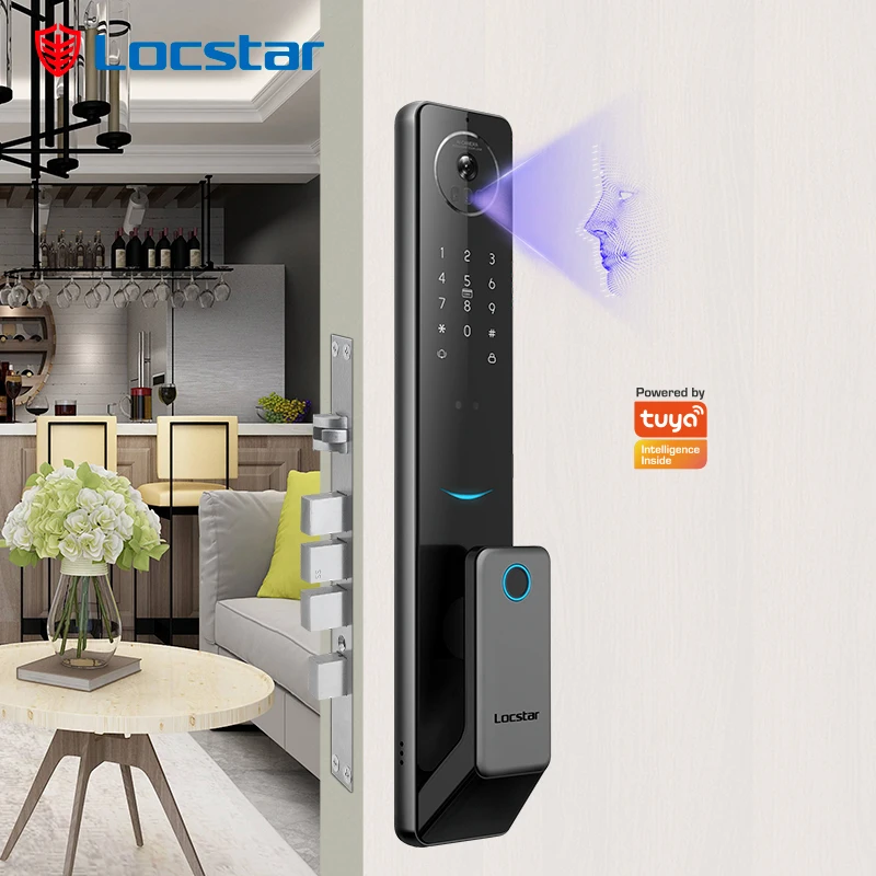 Fully Automatic 3d Face Real-Time Intercom Electronic Front Door Lock Smart Exterior Door Lock Wifi With 3d Face Recognition