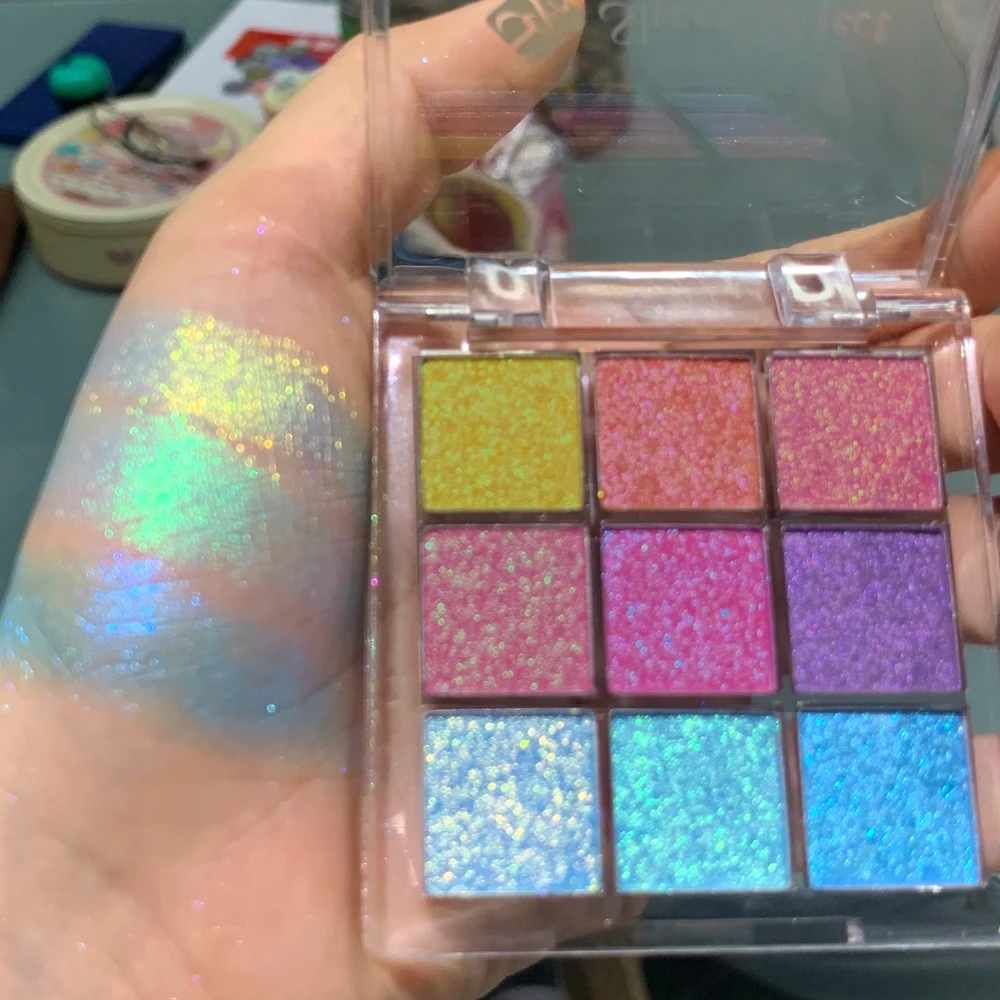 Sheeneffect Chameleon Chrome Paleta de sombras de ojos 9 colores Cosméticos de maquillaje de alta gama