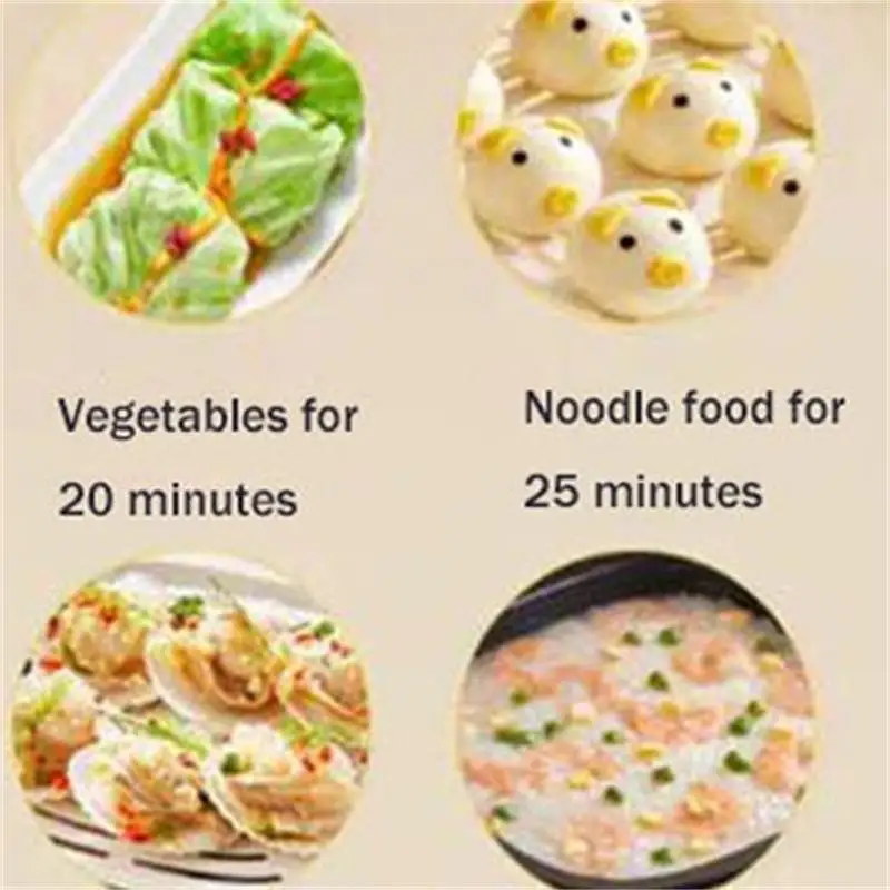 

Electric Food Steamer Large Capacity Double Layers Multi Cooker Breakfast Maker Household Mini Steam pot Cooking Machine