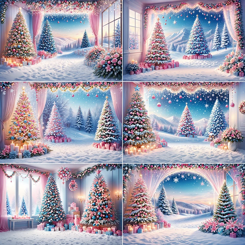 

MOON.QG Christmas Snow Interior Photography Backdrops Children Winter Room Photobooth Decoration Backgrounds Photo Studio Props