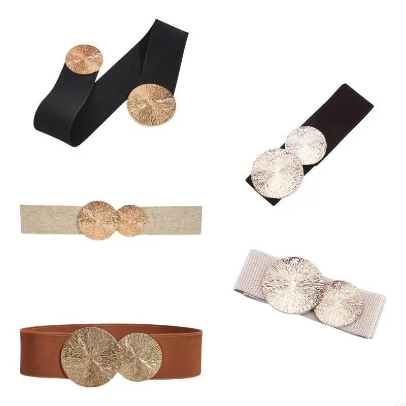 

A3PB Эластичная пояса для талии женщин широкая эластичная модная пряжка для одежды для одежды для одежды джинсов