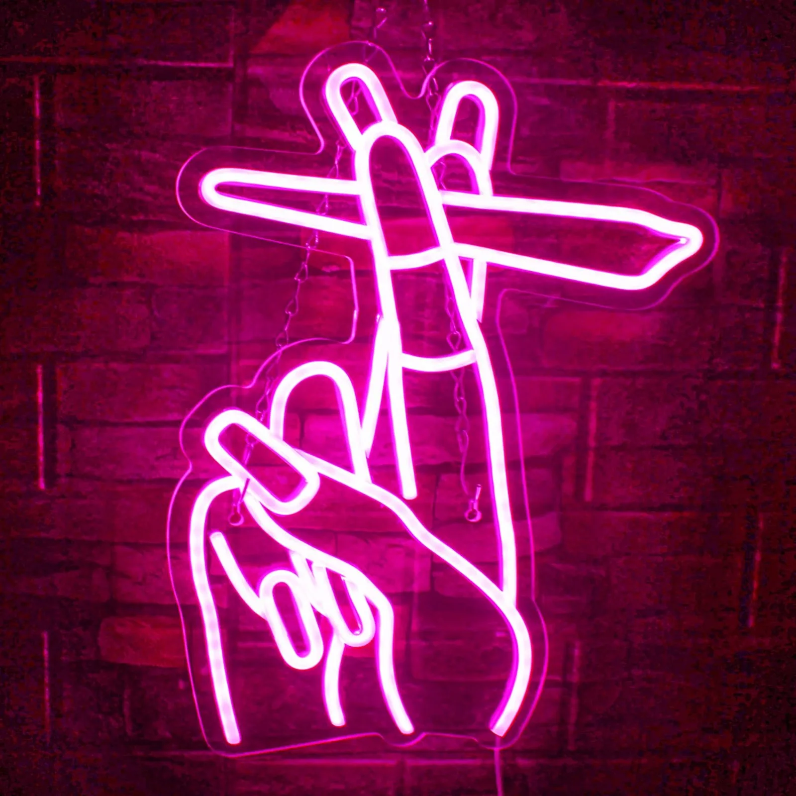 

Gesture Neon Signs USB Hand Neon Light Signs Bar for Bedroom Living Room Office Restaurant Home Bar Party Game Room