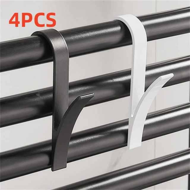 4PCS Bathroom Hanger Clips Heated Towel Radiator Rail Hook Holder Multifunction Drying Rack Hook Towel Clothes Storage Hanger AliExpress