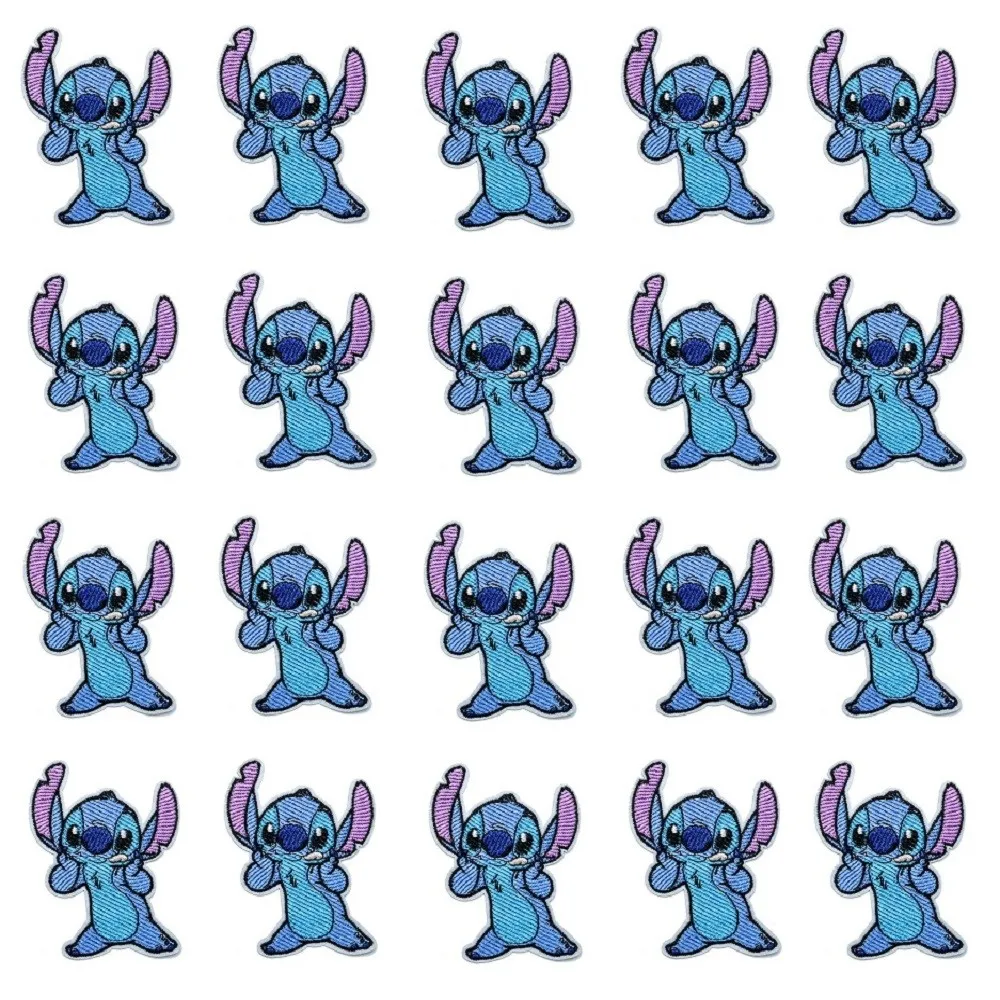5-20-100Pcs Anime Alien Dog Iron on Patch for Kids Clothes Jeans DIY Coat Hat Embroidery Applique Sew Patches