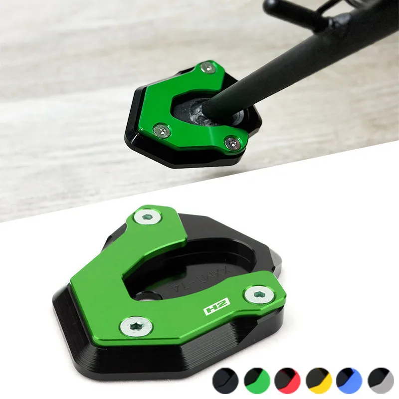 Motorrad Kickstand Fuß Seite Stehen Vergrößern Verlängerung Platte Pad Fit Für ZH2 ZH2 Z H2 2019-2024