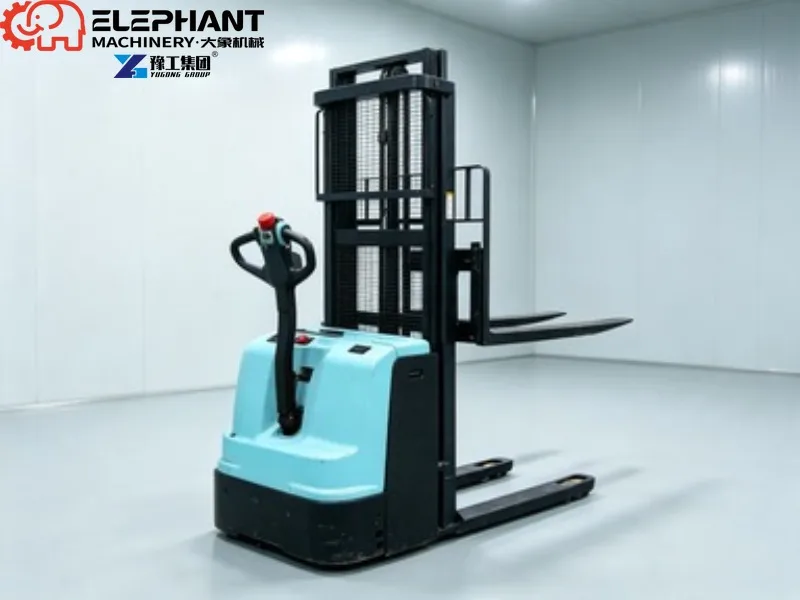 Factory Direct Sale Electric Pallet Stacker, CE Certified 1-2Ton Capacity With 3m,3.5m,4m Lifting Height For Pallet Stacking