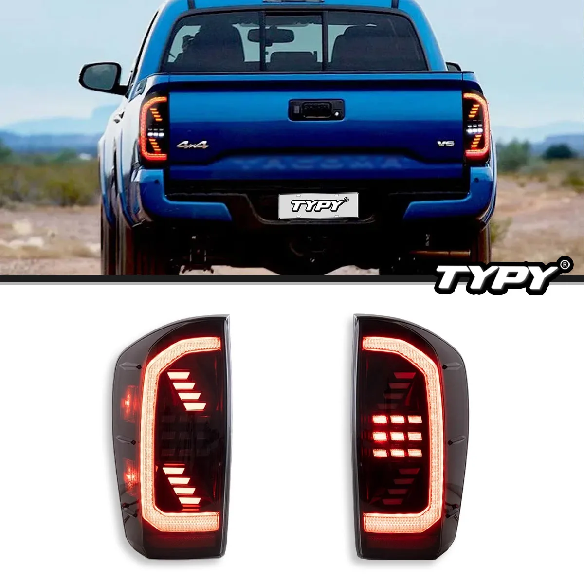 

TYPY Car Lights For Toyota Tacoma Taillight 2016-2021 LED Projetor Tail Lamp Daytime Running Light Automotive Accessories
