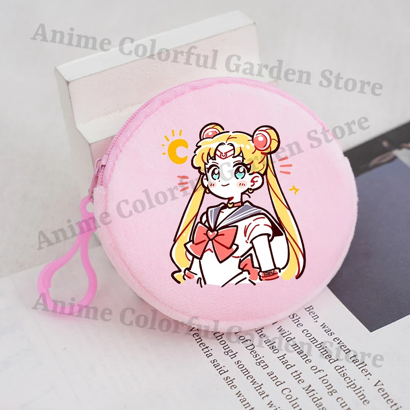 Sailor Moon Kawaii Coin Purse for Boys Girls Anime Cartoon Money Bag Students Key Card Storage Mini Pouch Portable Clutch Bags - view 2