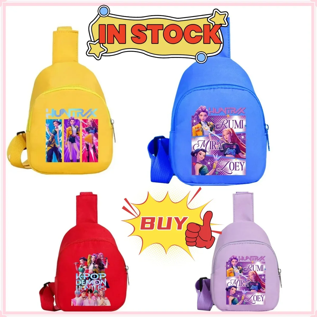 2026 جديد وصول حار بيع الحصري K-Pop شيطان الصيادين الاطفال حقيبة صدر للرجال-لطيف حقيبة كتف صغيرة رسول للأطفال الهدايا