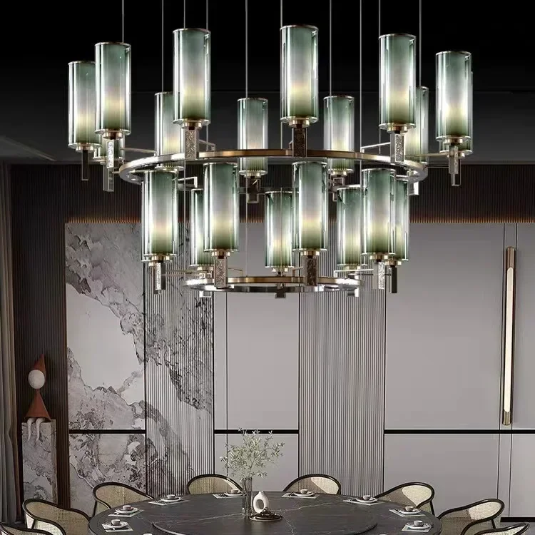 New Chinese style high-end box chandelier hotel clubhouse private room banquet hall restaurant