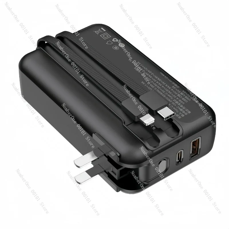 Power Bank Large Capacity 50000 MAh with Its Own Plug Portable Charger Three in One