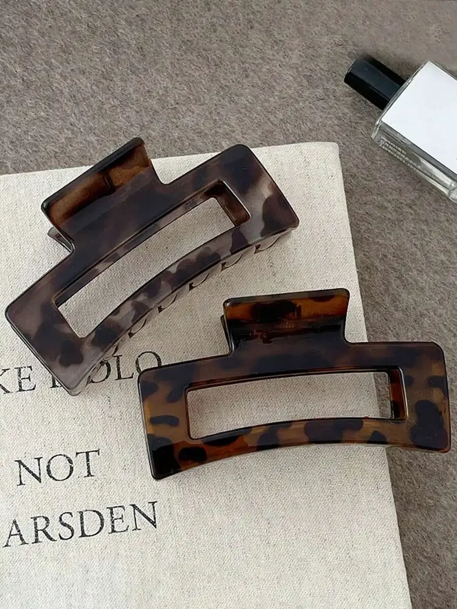 

12cm Tortoiseshell Plastic Hair Claws Clips For Women Minimalist Elegant Daily Casual Party Accessory