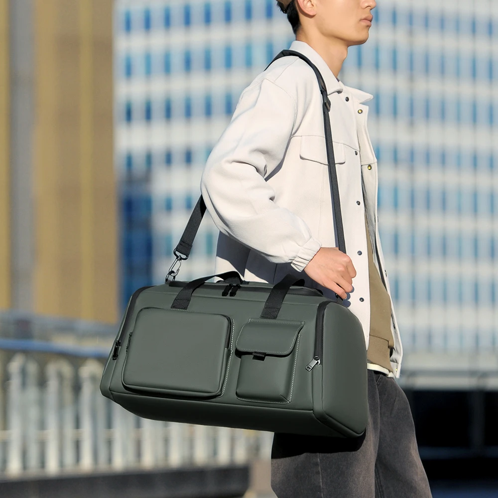 

Мужская дорожная сумка для ноутбука 15,6 дюйма с независимым чехлом для обуви, водонепроницаемая спортивная сумка для путешествий, работы, школы, прогулок, спортивная сумка на плечо