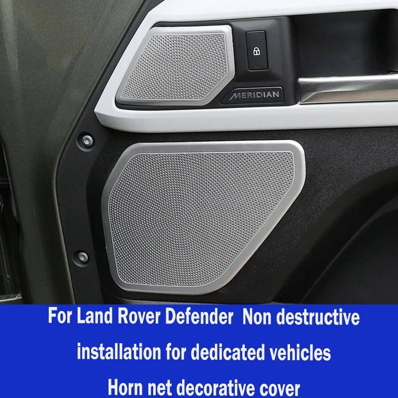 

For Land Rover Defender 90 110 2020-2024 Accessories Car Loudspeaker Decoration Door Horn Cover Speaker Net Protection