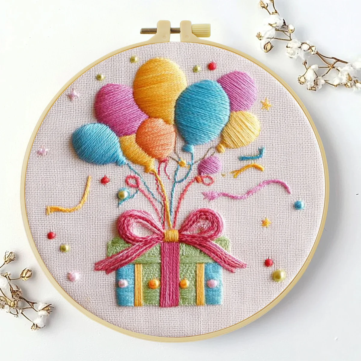 1 Stück 20X20CM/15X15CM 7,87/6,3 Zoll Stickerei-Starter-Kit DIY-Set Heimdekoration – Detail 3