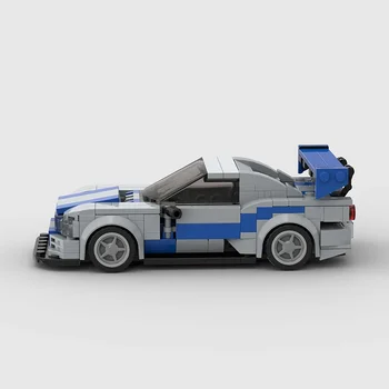 MOC R34 Speed Champions Building Blocks City Sports Racing Vehicle DIY Model City Racer Bricks Toys for Children Boy Gift 5