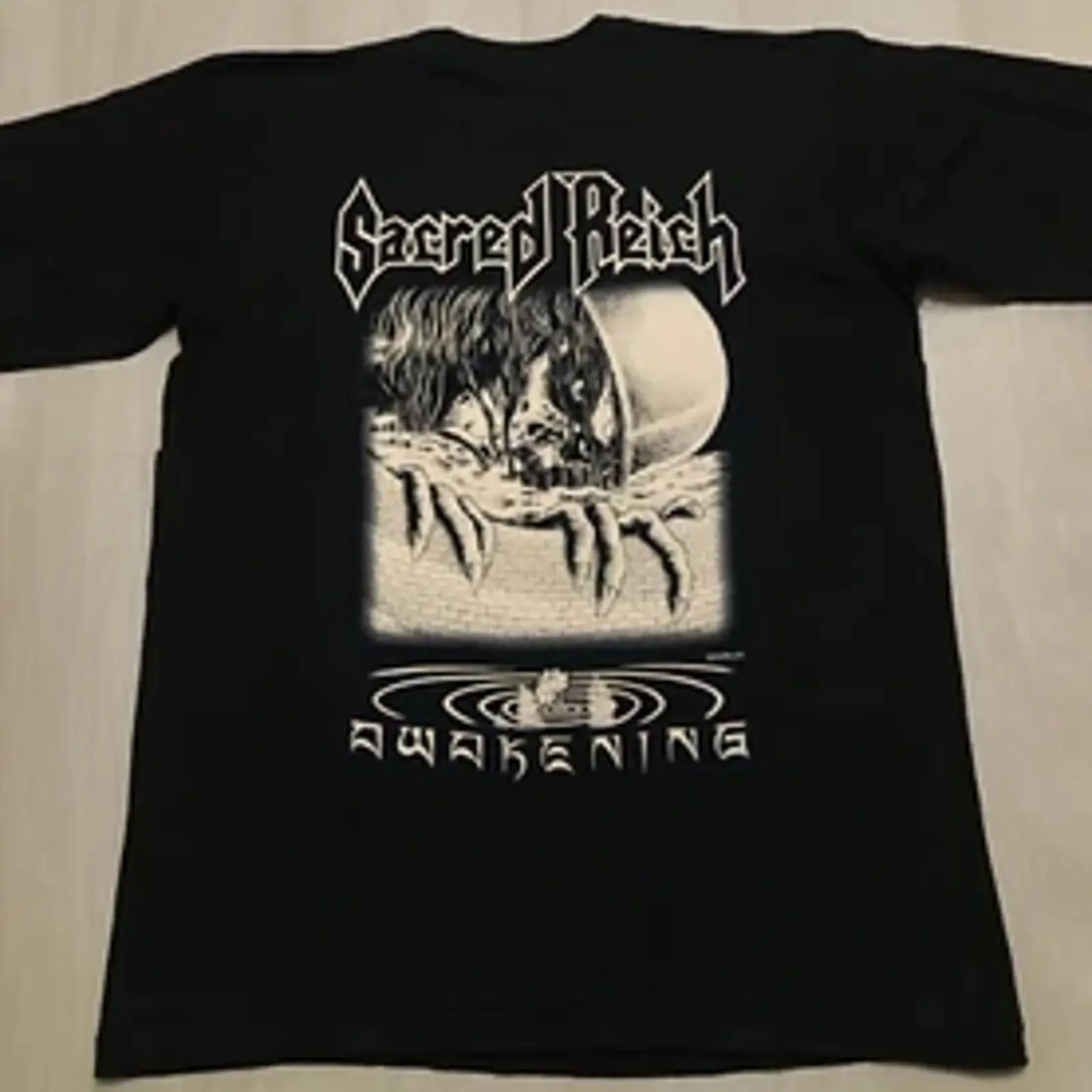 Sacred Reich Awakening Album T Shirt All Size S To 5XL UB142 vintage Washed graphic Casual fashion Stretched Comfortable