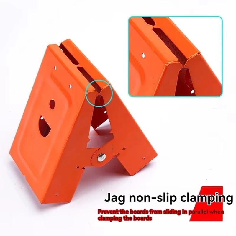 A96I-Woodworking Table Mobile Bracket Steel Sawhorse Bracket Fixing Clip Saw Horse Clip DIY Carpentry Furniture Reinforcement