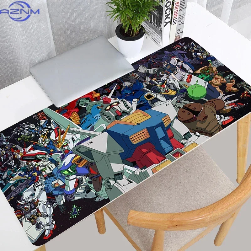 Big MousePad Anime M-mechanical Warrior G-gundam Gamer Extended Mouse Pad Lock Edge Rubber Desk Mat Gaming Accessories Mousepad