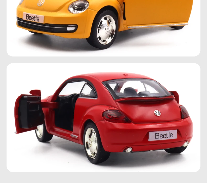 1/36 volkswagen novo besouro sedan carro de brinquedo para