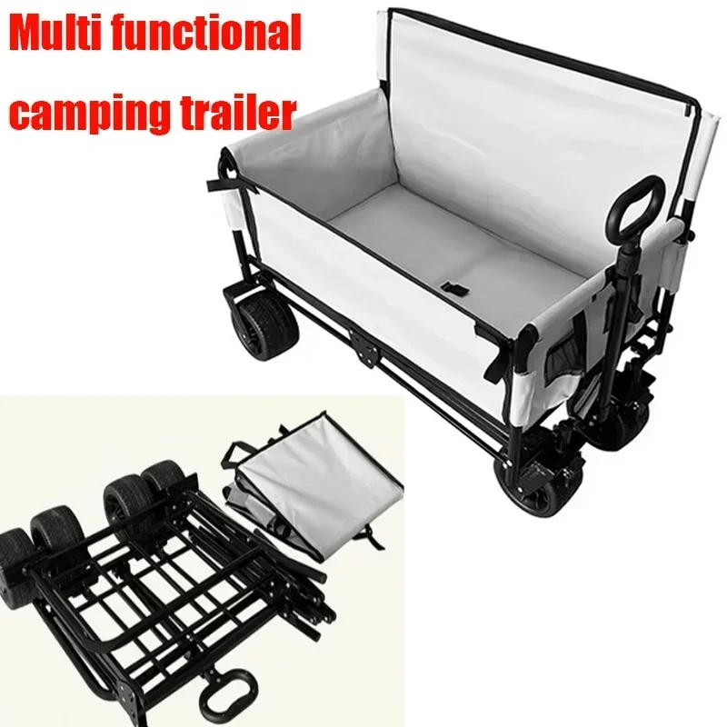 Utility Folding Cart Outdoor Large Capacity Wagon Cart Camping Picnic Trolley Beach Collapse Folding Cart new