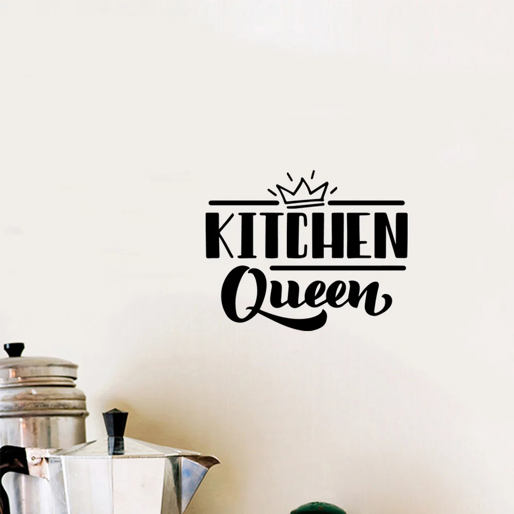 

1 pc nice kitchen queen Wall Sticker Pvc Wall Stickers Wall Art Wallpaper Home Decor For Kids Rooms Vinyl Mural Decal