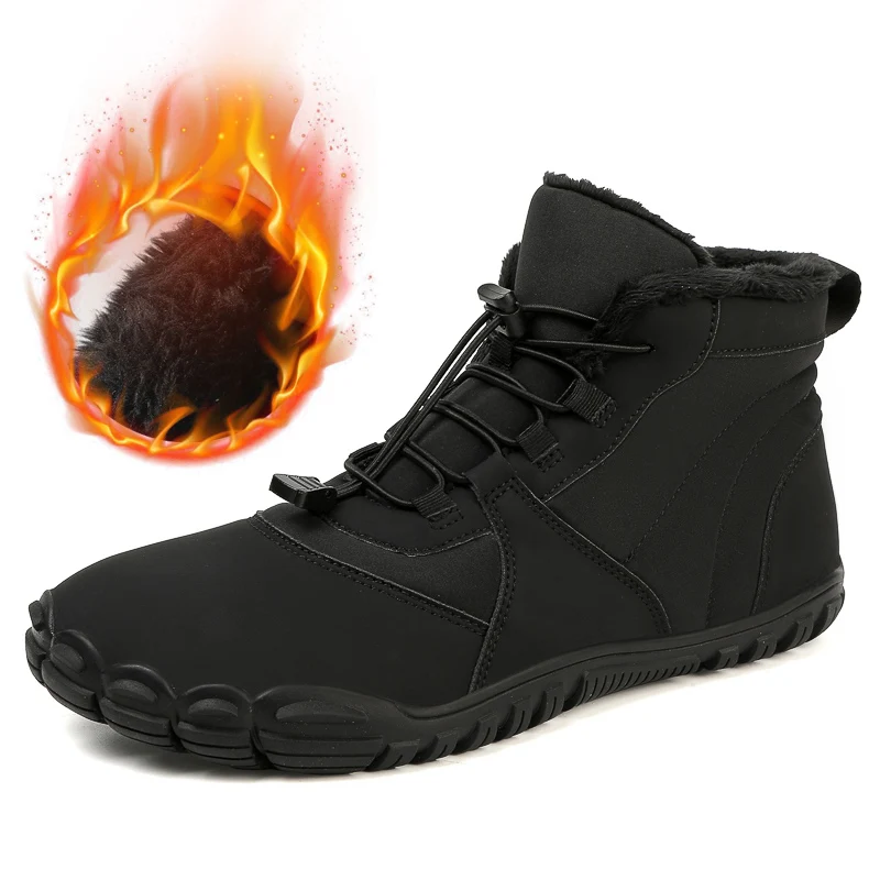 

Winter Men's Women's Snow Boots Barefoot Hiking Shoes Waterproof Cold-Proof Lightweight Warm Lined Booties for Outdoor Travel
