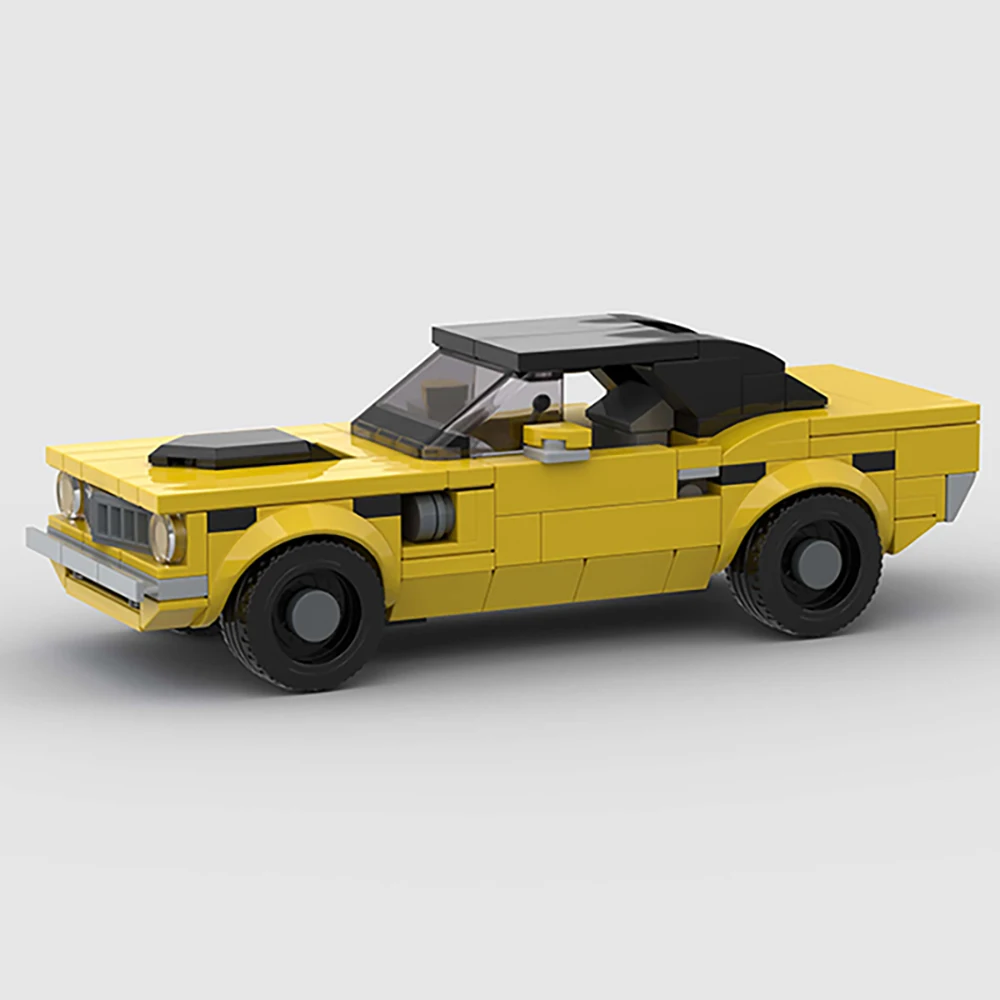 

Машинка MOC 1970 Plymouth Cuda, Классическая модель гоночного автомобиля F1, строительные блоки, игрушка, скоростные чемпионы, супер-гонка, технический Конструктор Город