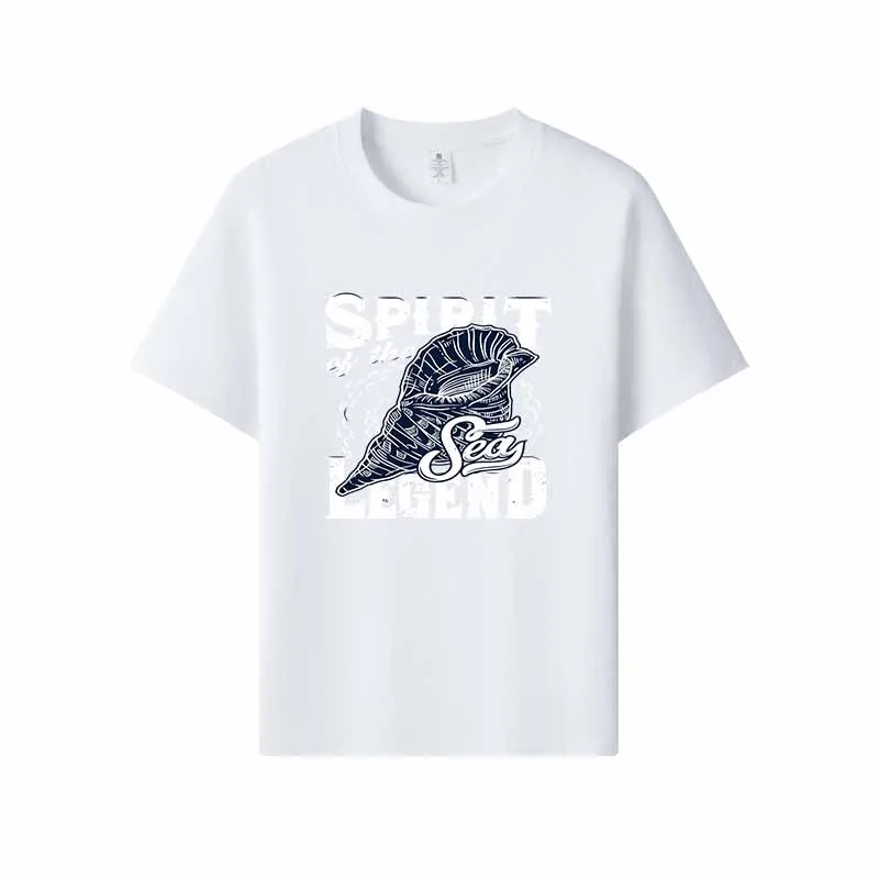 Camiseta para hombre Spirit of the Sea Legend, estilo retro náutico oceánico, tela suave, corte holgado y cómodo