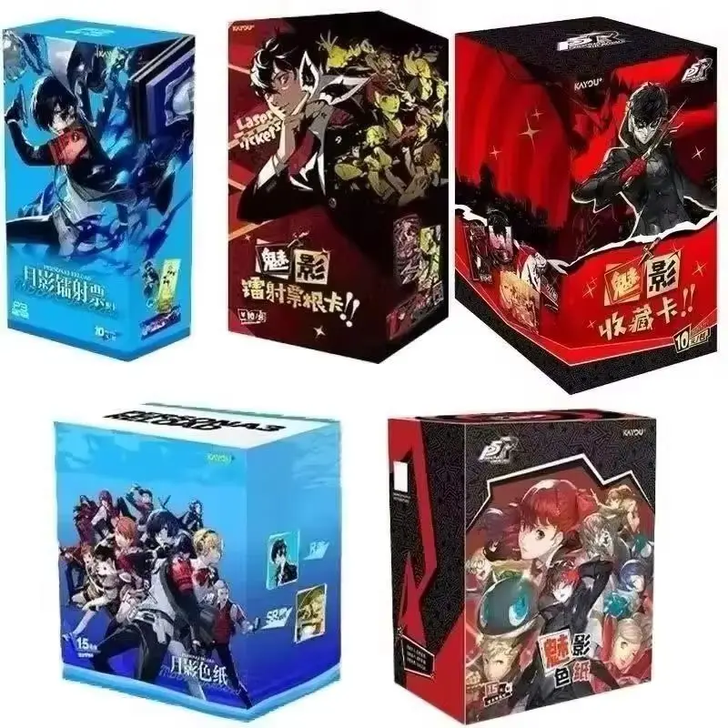 KAYOU Persona 5 Card Persona 5 Reload Royal Moon Shadow Phantom Color Paper Laser Ticket Stub Card Anime Collectible Cards Toy