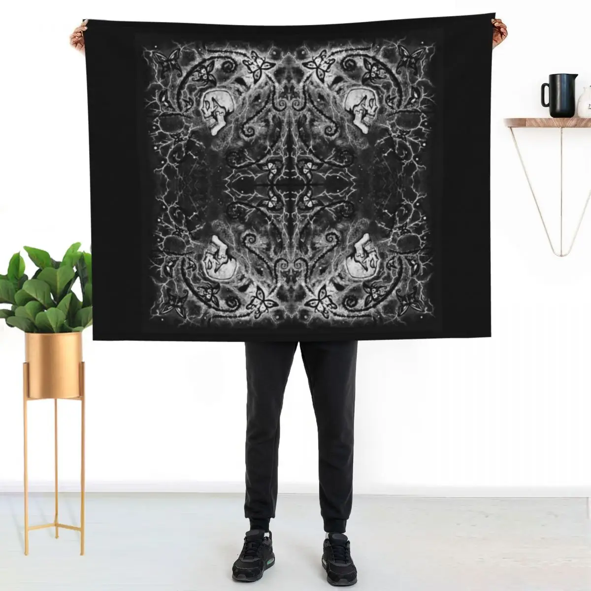 

What Goes Around, Comes Around B&W Twist - by Red Statyk Throw Blanket Air Conditioner Soft Blanket for Office Home