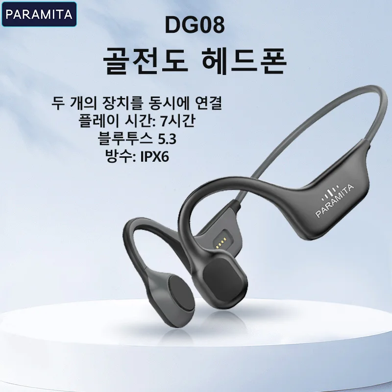 PARAMITA Real Bone Conduction Headphones Bluetooth Wireless Earphones Waterproof Sports Headset with Mic for Workouts Running