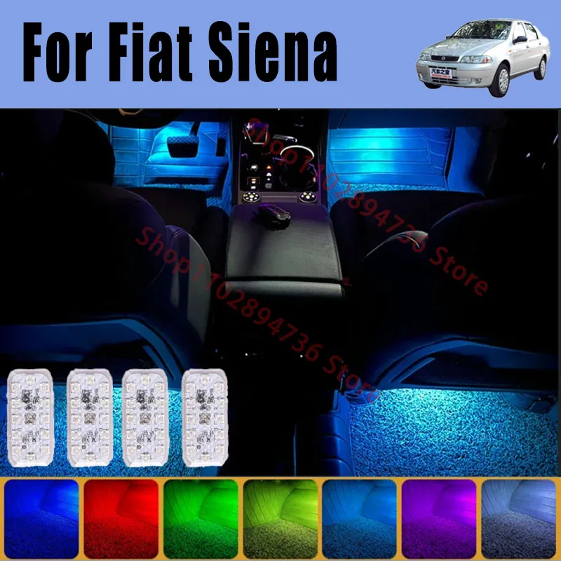 RGB Footwell Lights Luggage Compartment Car Led HD Seat Lamp For Fiat Siena Car LED Atmosphere Decorative Lamp