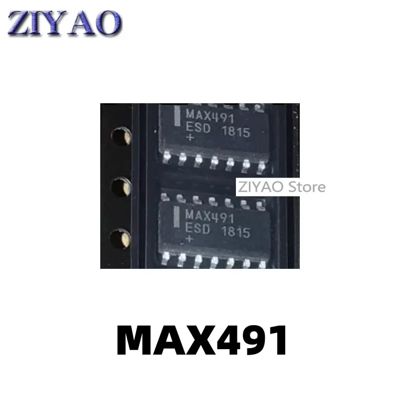 5PCS MAX491 MAX491CSD MAX491ESD EESD ECSD SOP-14 Transceiver IC