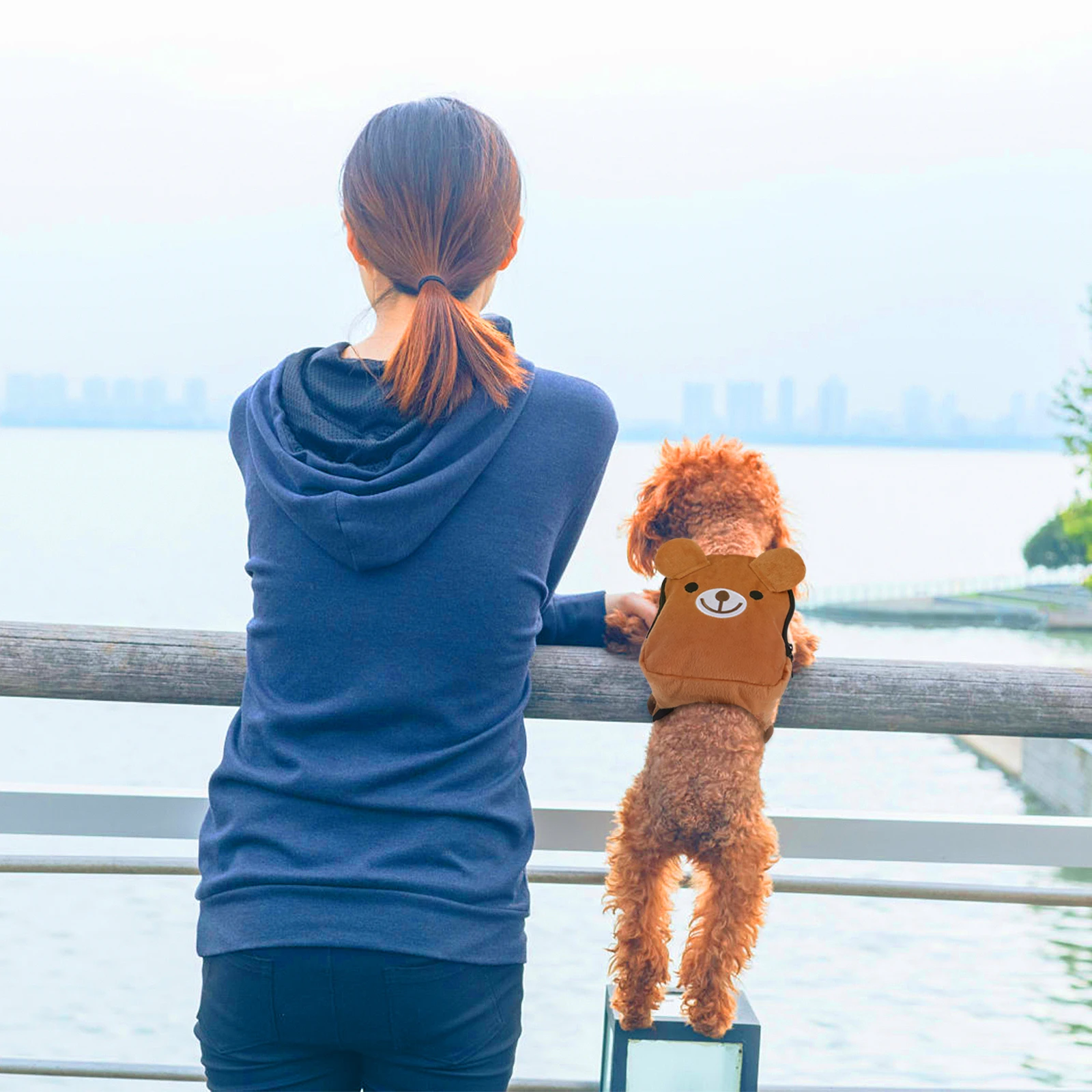 

Pet Backpack Carrier Bear Travel Dog Bag Multifunction Harness Multiuse Puppy Shoulder Leash