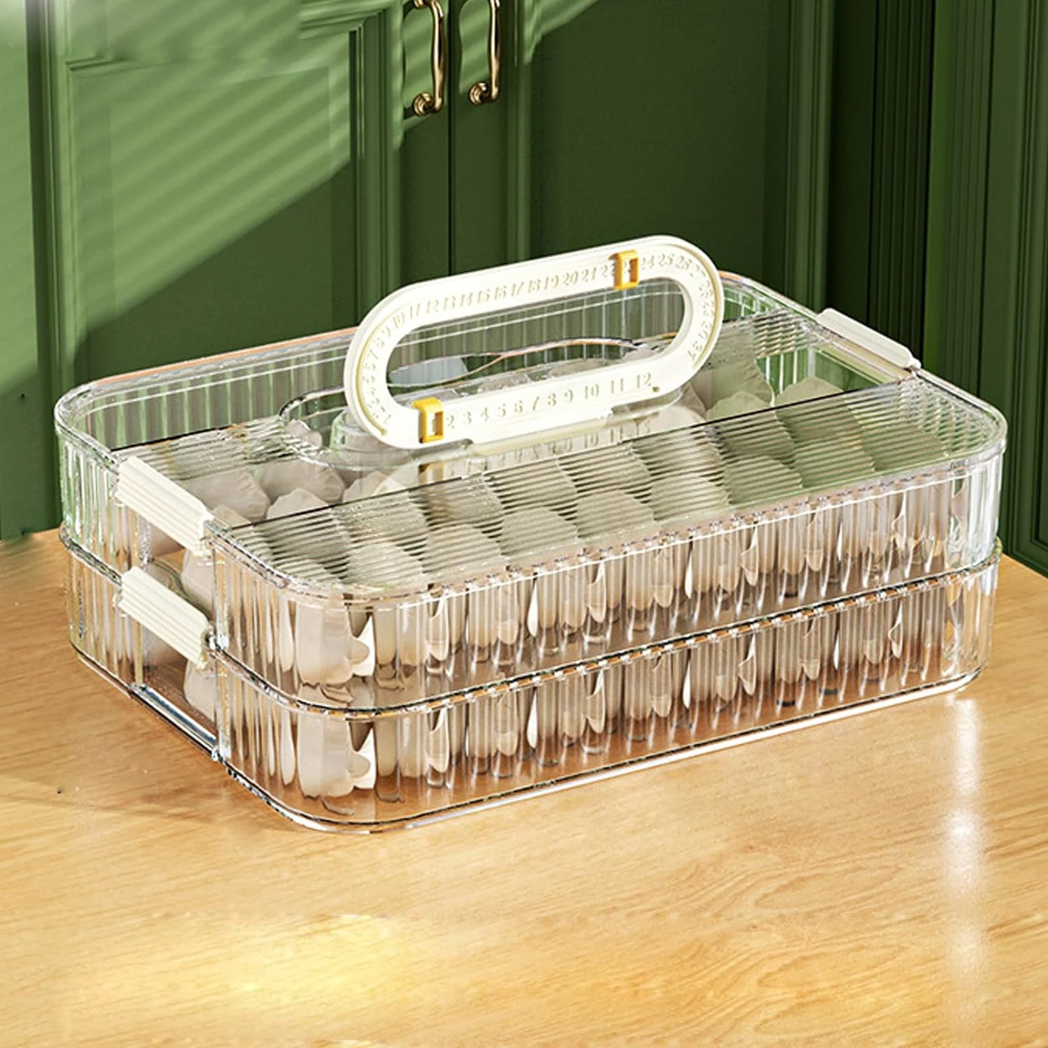 

Enhance Your Lunchtime Routine with this Convenient, Versatile, and Compact 3-Layer Deli Meat Container - Durable Solution for E