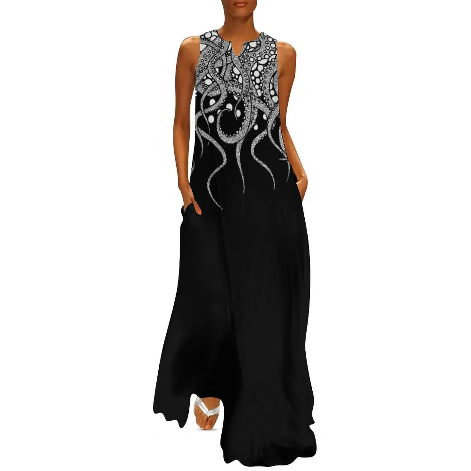 

Tentacles (downward) Long Dress fairy dress Women's dress