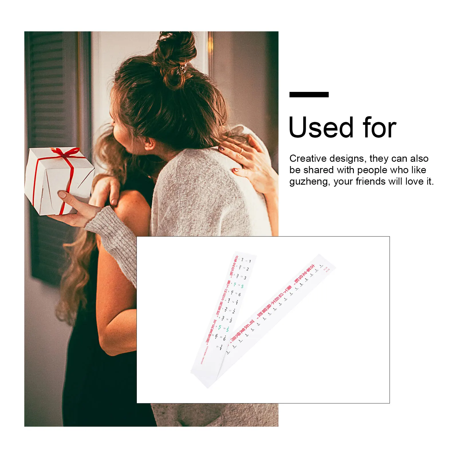 

2Pcs Guzheng Scale Sticker Fingering Practice Tool Marking No Residue Lightweight Accurate Sound Scientific Design