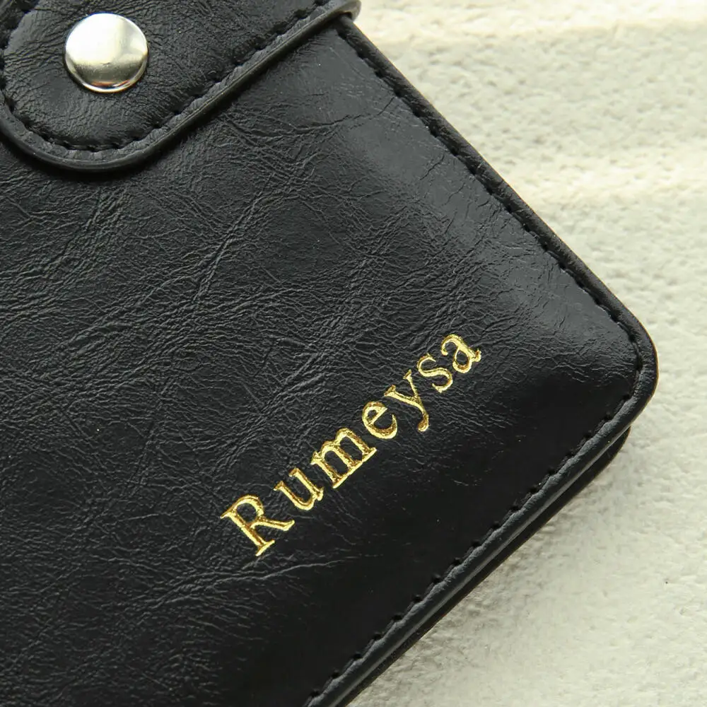 Personalized Custom Gold Name Passport Cover Snap Button Embossed Airplane Leather Travel Passport Holder Custom Travel Gift