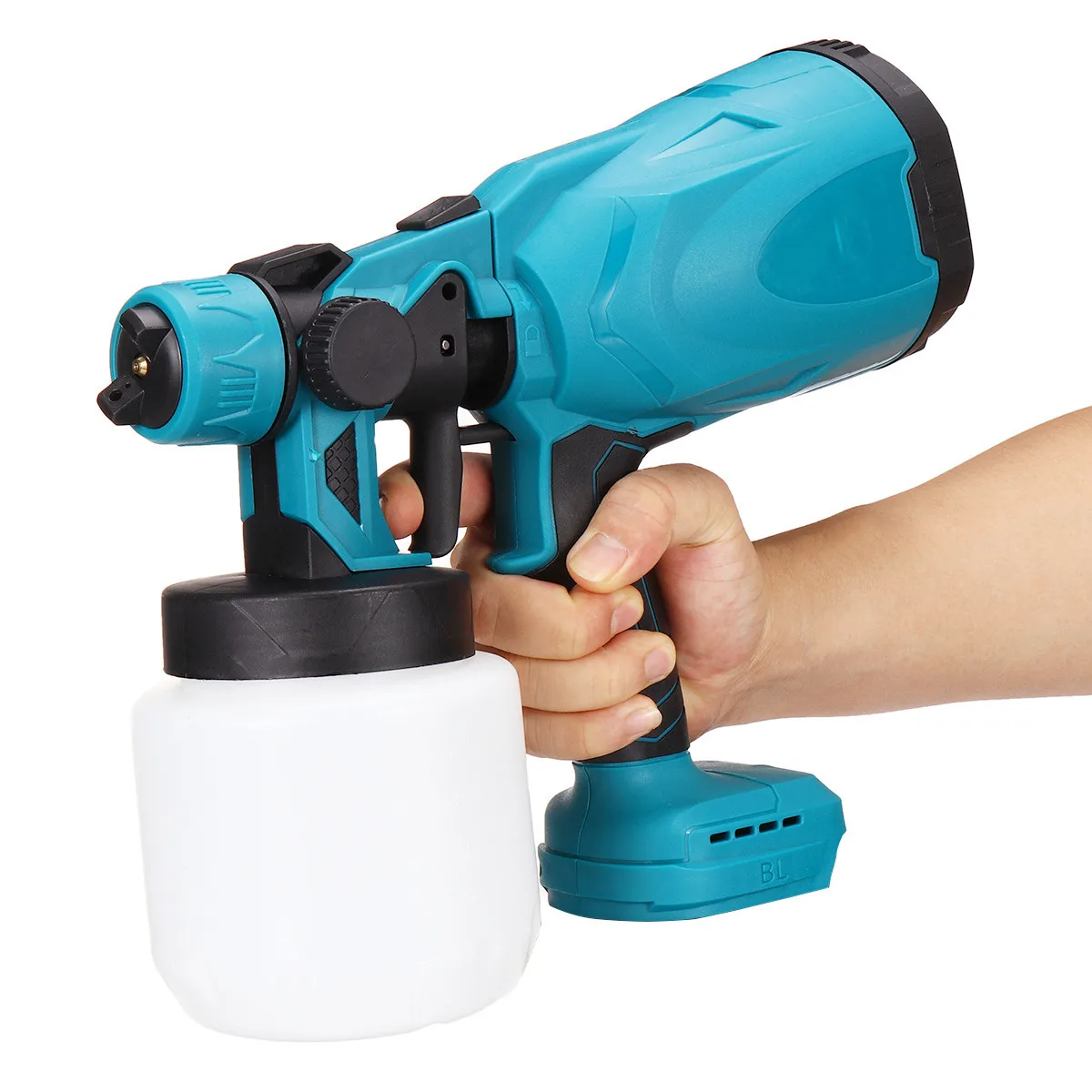 Cordless Electric Handheld Spray Gun High Power Home Paint Sprayer With3 Nozzle Flow Control DIY Spraying For Makita 18V Battery