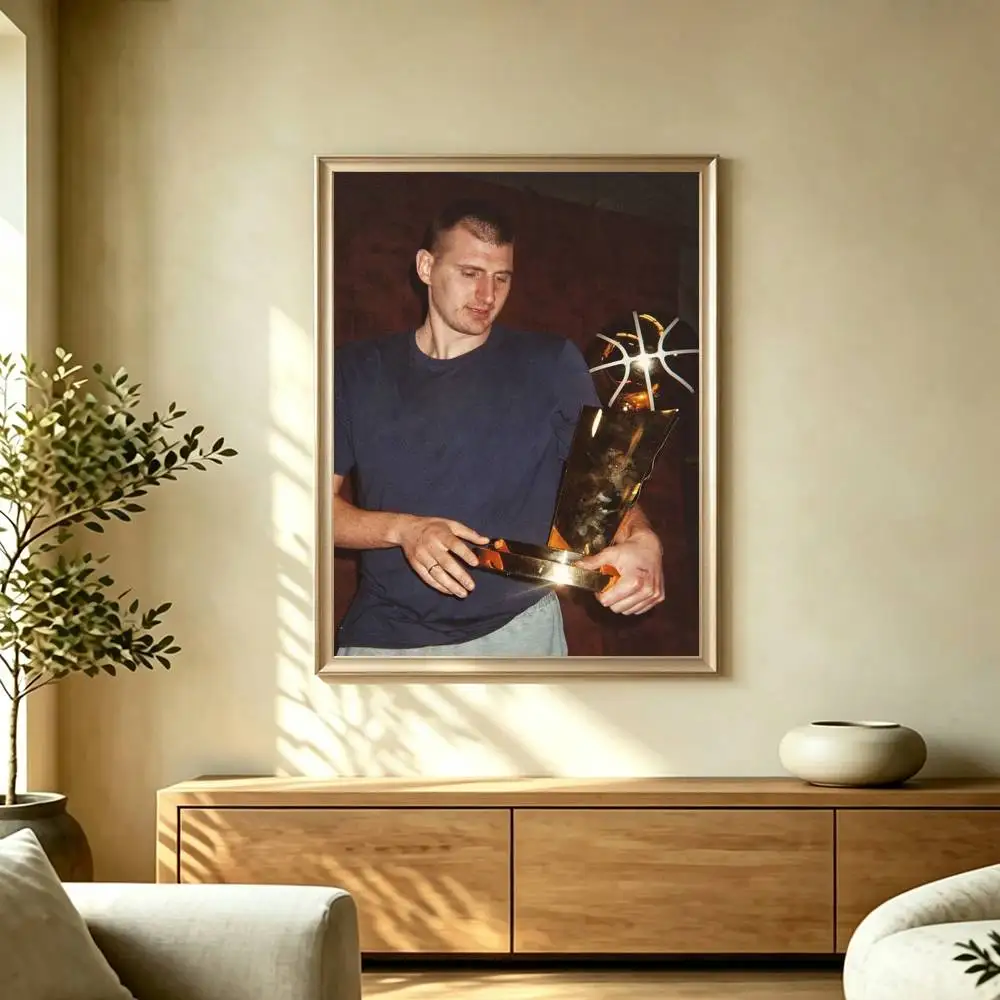 The Joker Nikola Jokic Star Poster Waterproof Wall Art Sticker For Bar Living Room Vintage Decor High Quality Print Gift