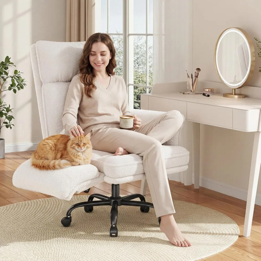 DurayLoly Criss Cross Office Chair with Adjustable Armrests and Side Pockets