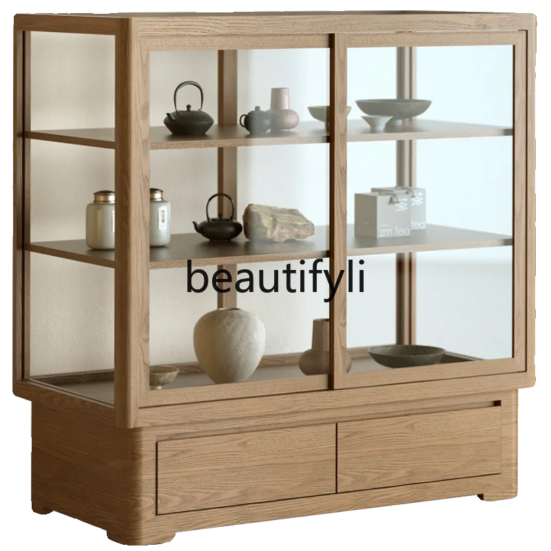 Glass Display Zhongdao Cabinet Tea Ware Ceramic Boutique Display Cabinet