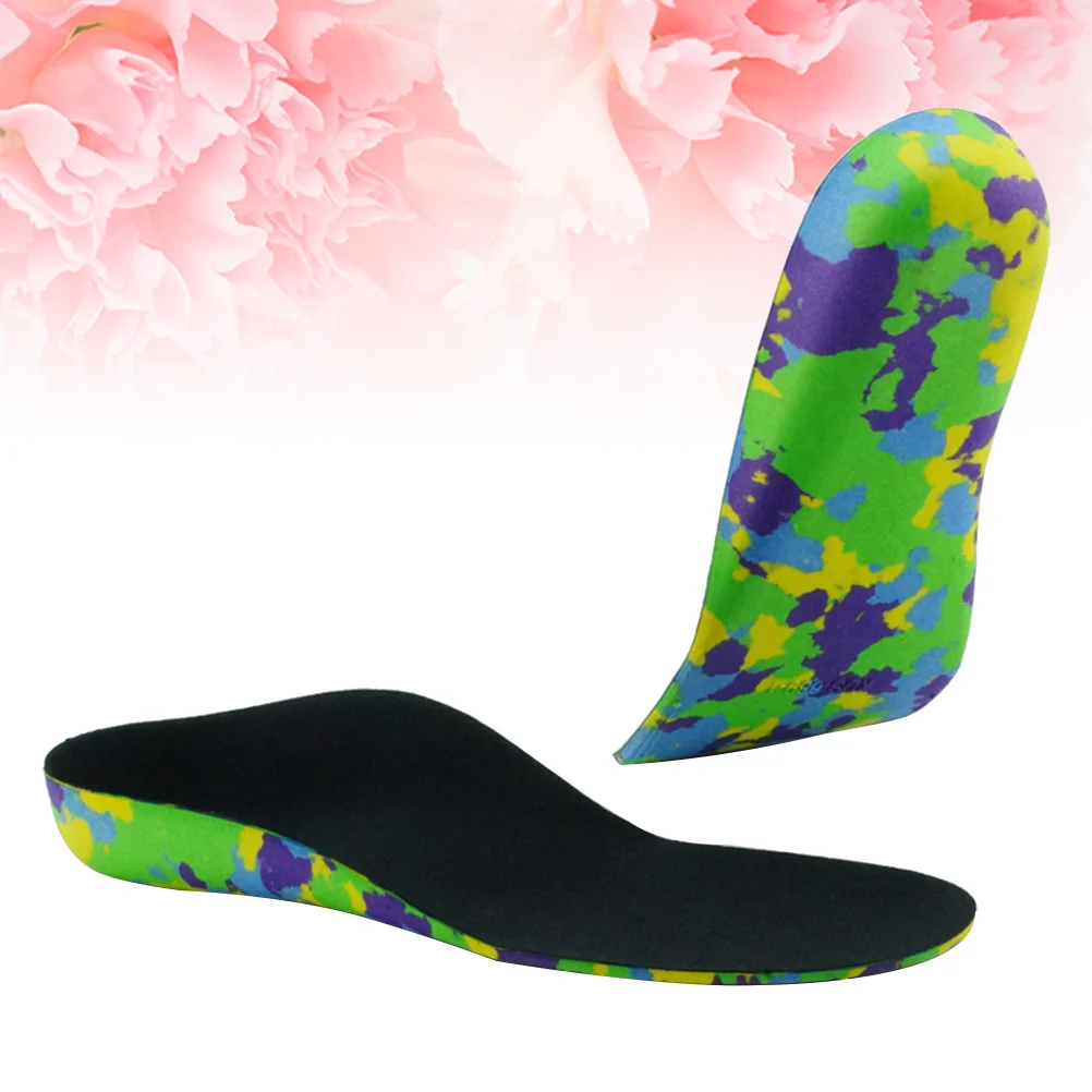 

Kids Orthotic Insoles Arch Support Inserts for Flatfoot Plantar Fasciitis Black 27-29 Anti-Slip Breathable Massaging Relief