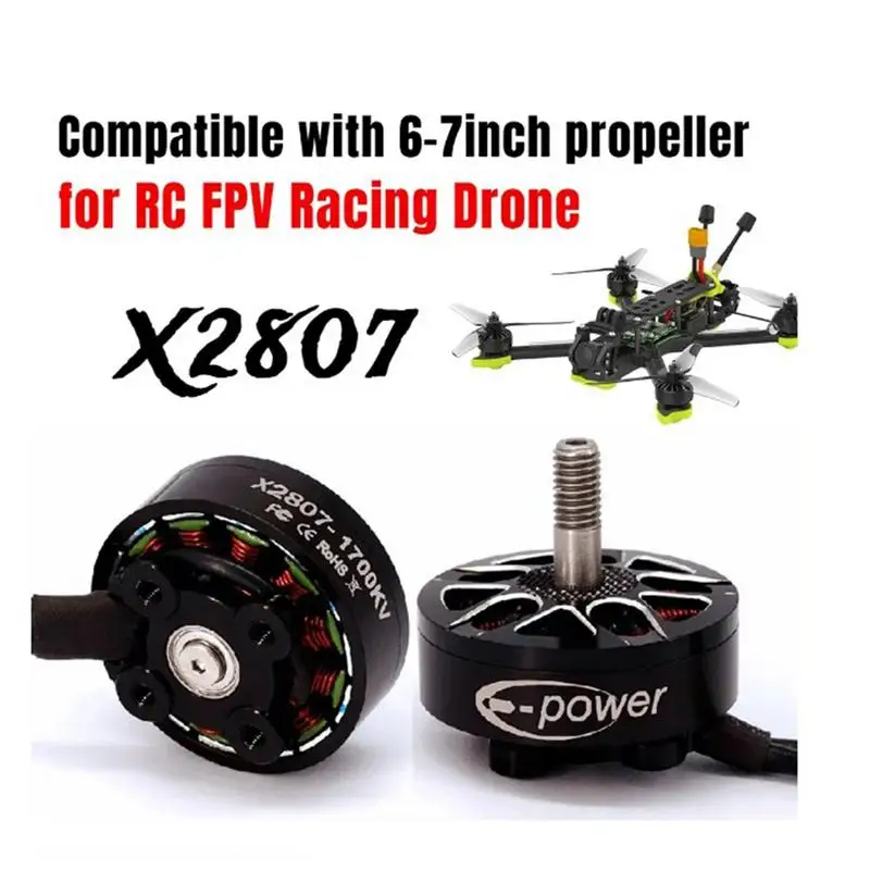 Borstelloze Drone Motor Outunner Motor Rc Vliegtuig Motor X2807 1300kv/1500kv/1700kv Vliegmachine Fpv Rc Racing Drone Multi-Rotor