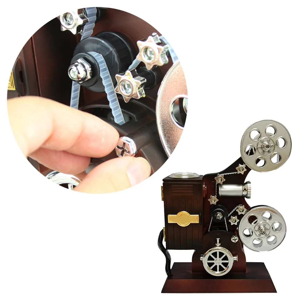

1pc Retro Projector Vintage Melody Desktop Storage Movie Shape Gift for Kids Creative Ornament Decorative No Electricity
