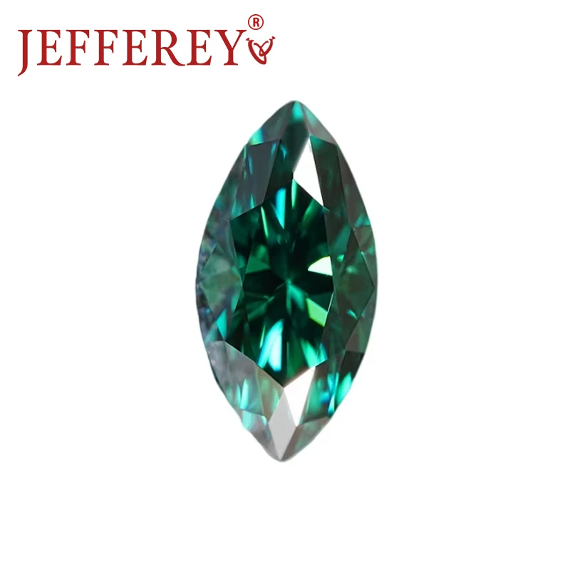 

Green Colour Marquise Cut Moissanite Loose Stone 1CT- 3CT Lab Grown Gemstone Pass Diamond Teste with GRA Jewelry Certificate